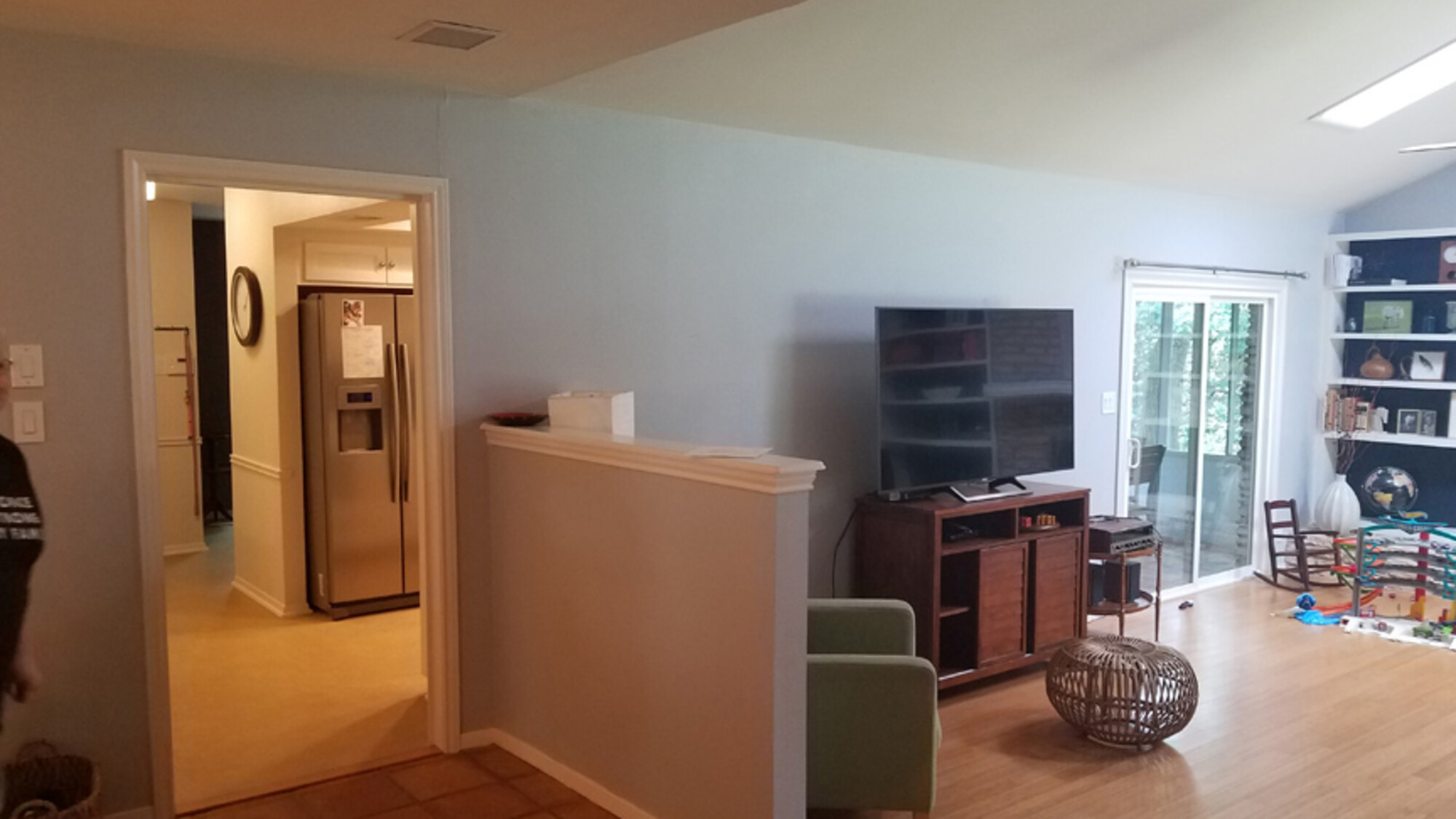 Image before we opened up this area to the kitchen